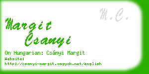 margit csanyi business card