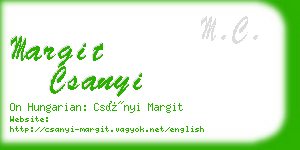 margit csanyi business card